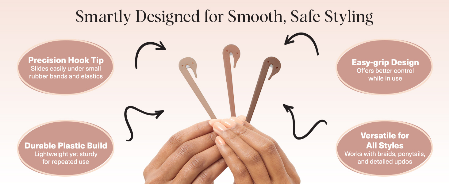 Kitsch Elastic Hair Tie Cutter Tool &ndash; Gentle, No Pull For Easy Elastic Bands For Hair Removal | Hair Rubber Bands Cutter | Ideal Gifts for Women &ndash; Multicolor, 3pc Set