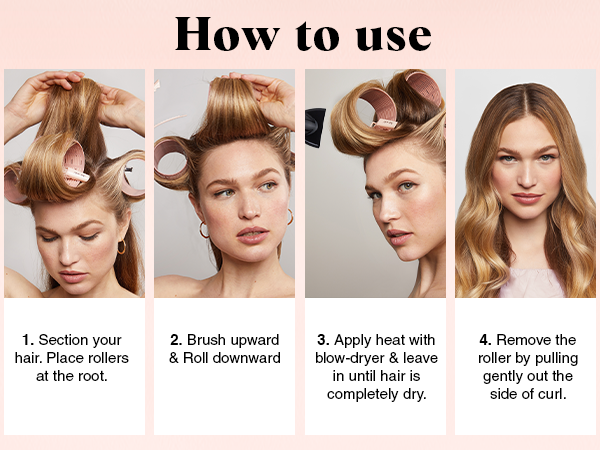 Kitsch Ceramic Hair Rollers for Women &ndash; Self-Grip Hair Curlers for Heatless Overnight Curls, Long-Lasting, Frizz-Free, Volumizing Large Rollers for All Hair Types &ndash; Terracotta, 4 Count (Pack of 1)