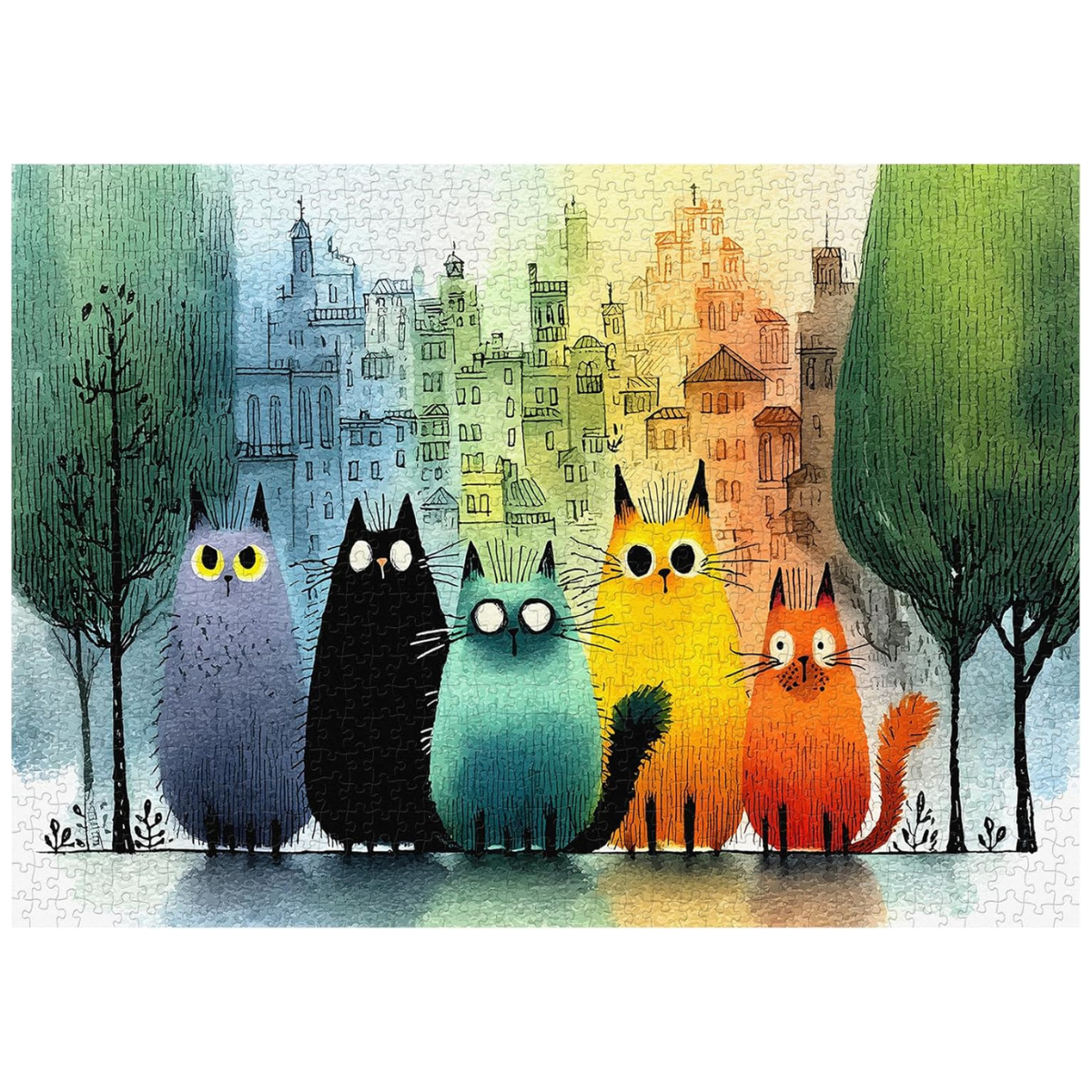 Chromatic Cats Jigsaw Puzzle 1000 Pieces