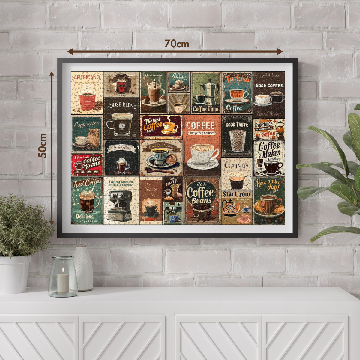 Vintage Coffee Collage Jigsaw Puzzle 1000 Pieces