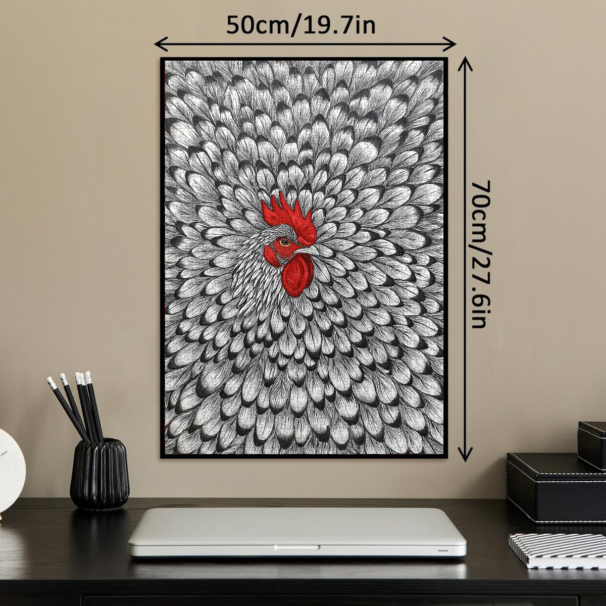 Ink Rooster Jigsaw Puzzle 1000 Pieces
