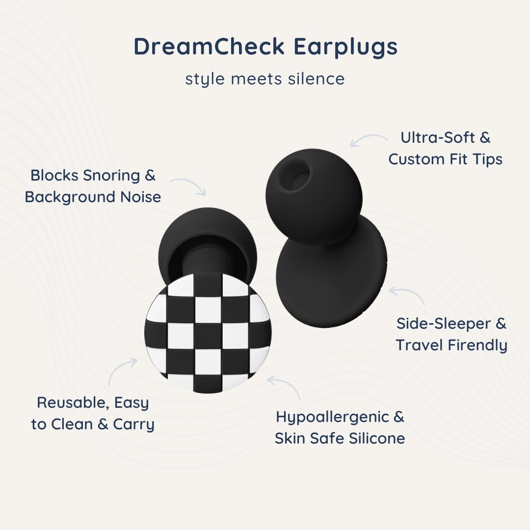 DreamCheck Earplugs - Blocks Snoring and background noise, ultra-soft and most comfortable earplugs for sleeping, side-sleeper and travel friendly