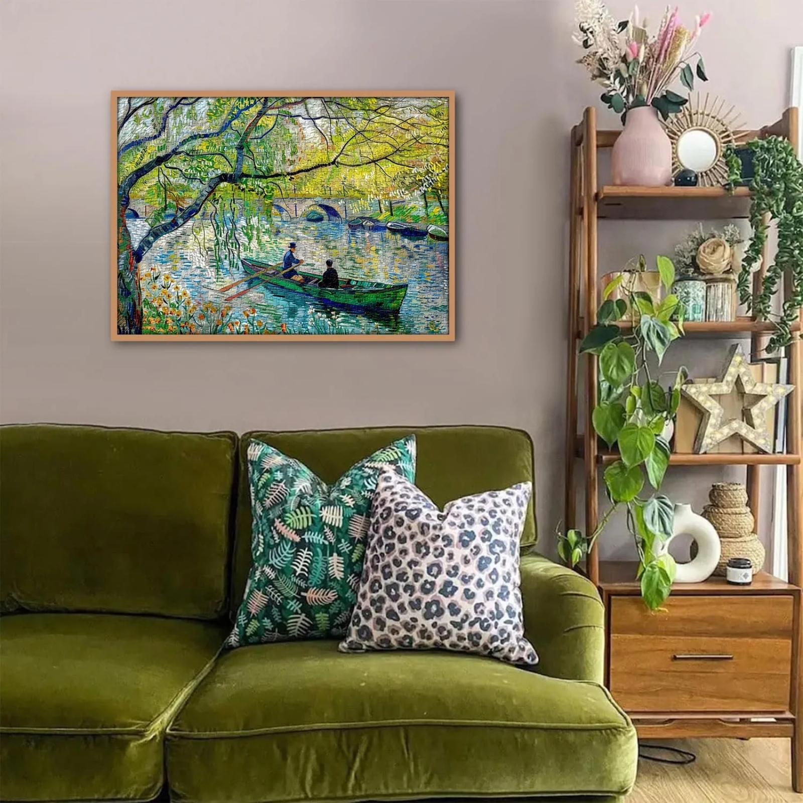 This puzzle is not only a work of art, but also a perfect choice to add warmth and vitality to your home. Hang it on the wall after completion, so that every corner of the house is full of spring vitality and tranquility. Let the beauty of spring always be with you.