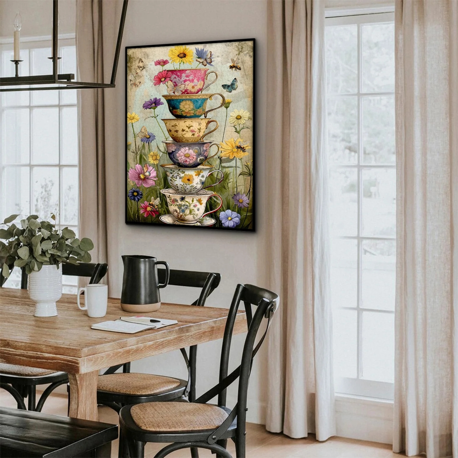 The completed puzzle can be used as an elegant embellishment for home decoration, bringing a touch of elegance of time to your living space. Whether it is hung in the living room, bedroom or dining room, it can become a unique landscape in the home.
