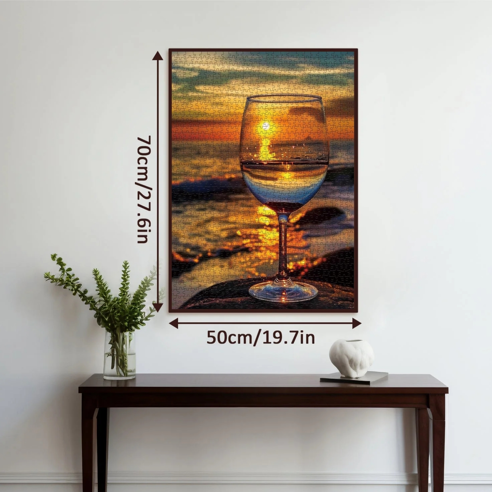 Cup of the Sunset 1000 Piece Jigsaw Puzzle for Adults - Framed
