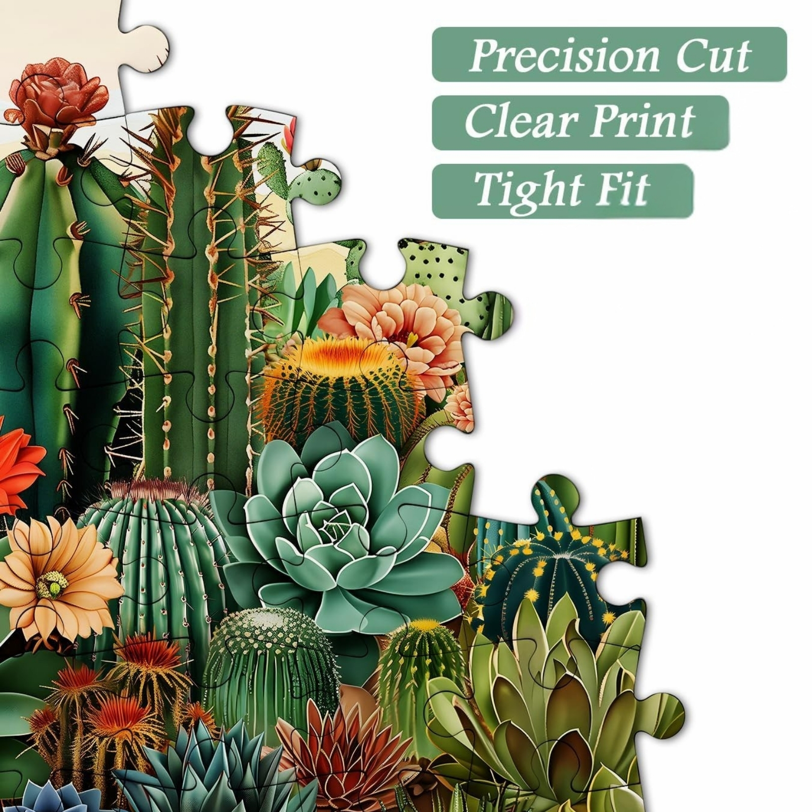 Vintage Cactus 1000 Piece Jigsaw Puzzle for Adults