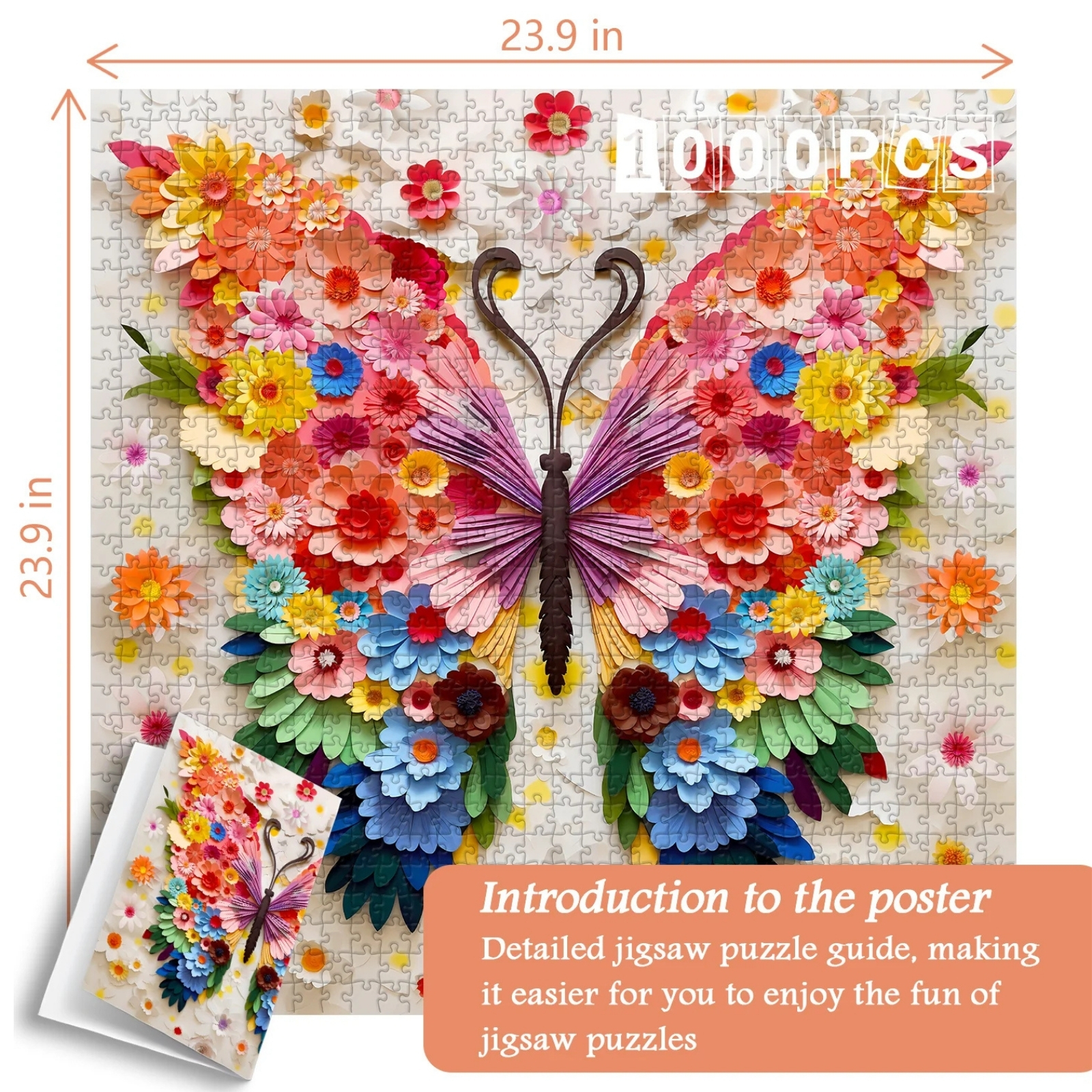 Colorful Wings 1000 Piece Jigsaw Puzzle for Adults