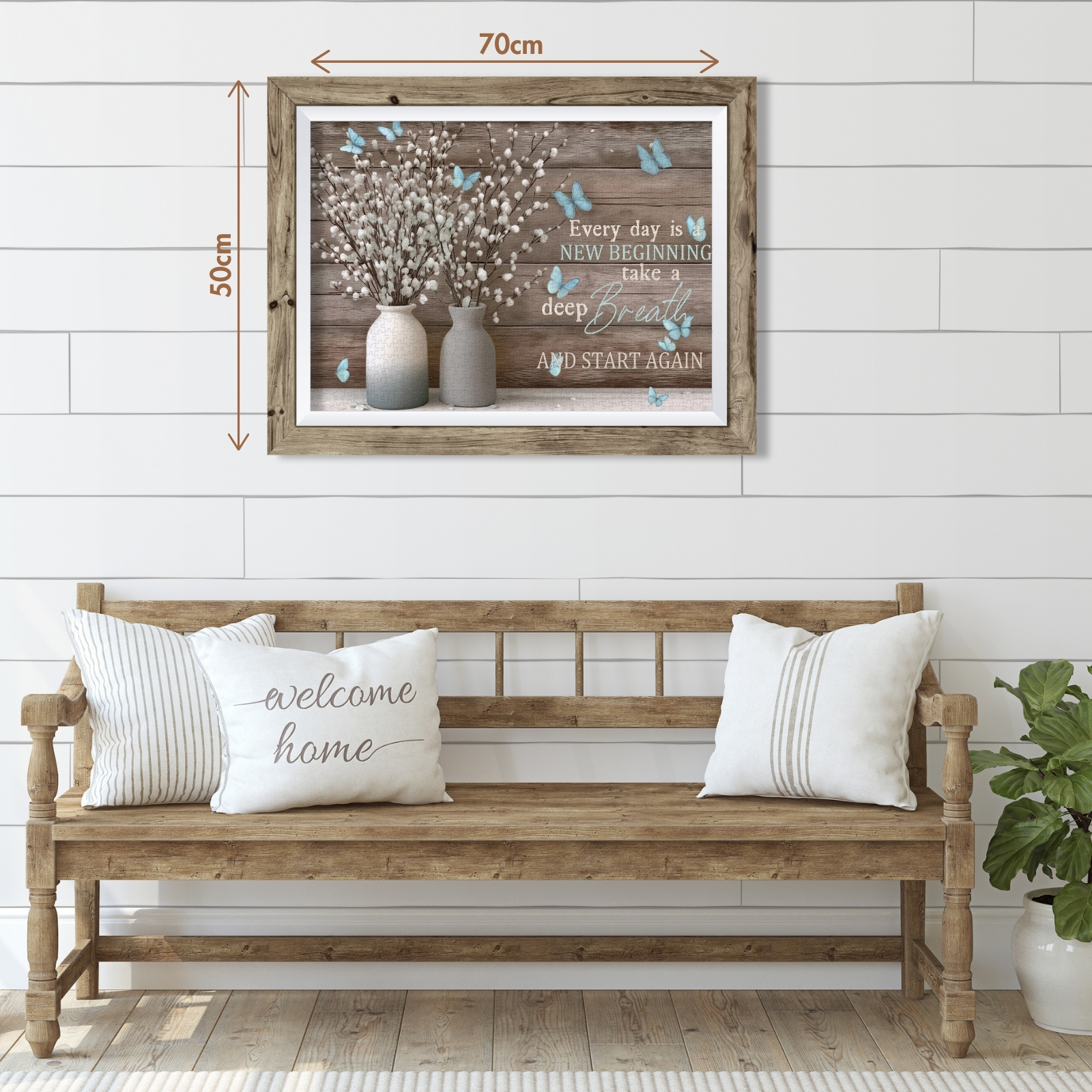 Inhale Newness 1000 Piece Jigsaw Puzzle for Adults - Framed