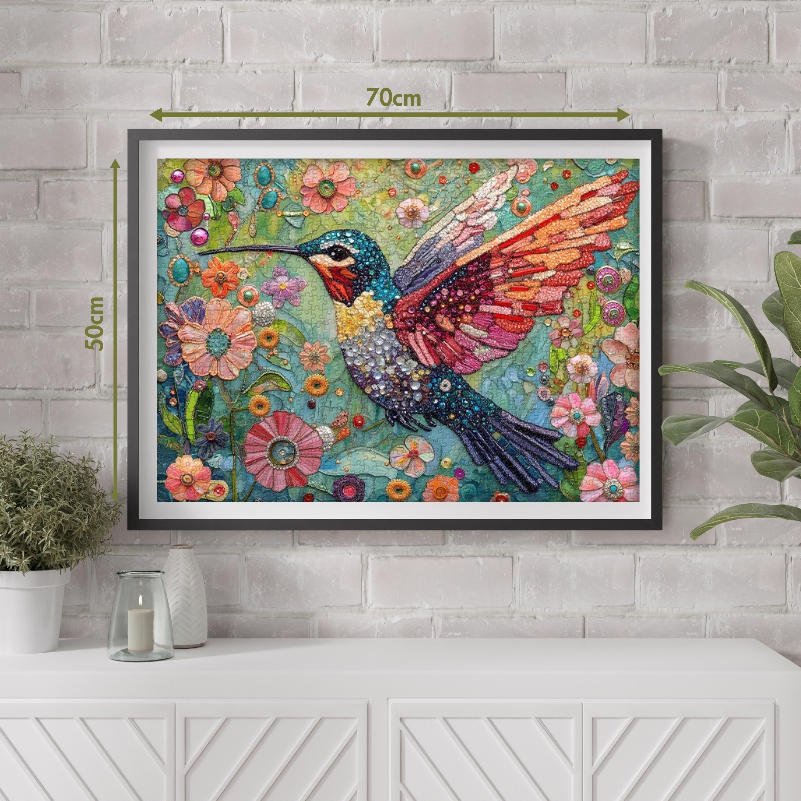Flower & Hummingbird 1000 Piece Jigsaw Puzzle for Adults
