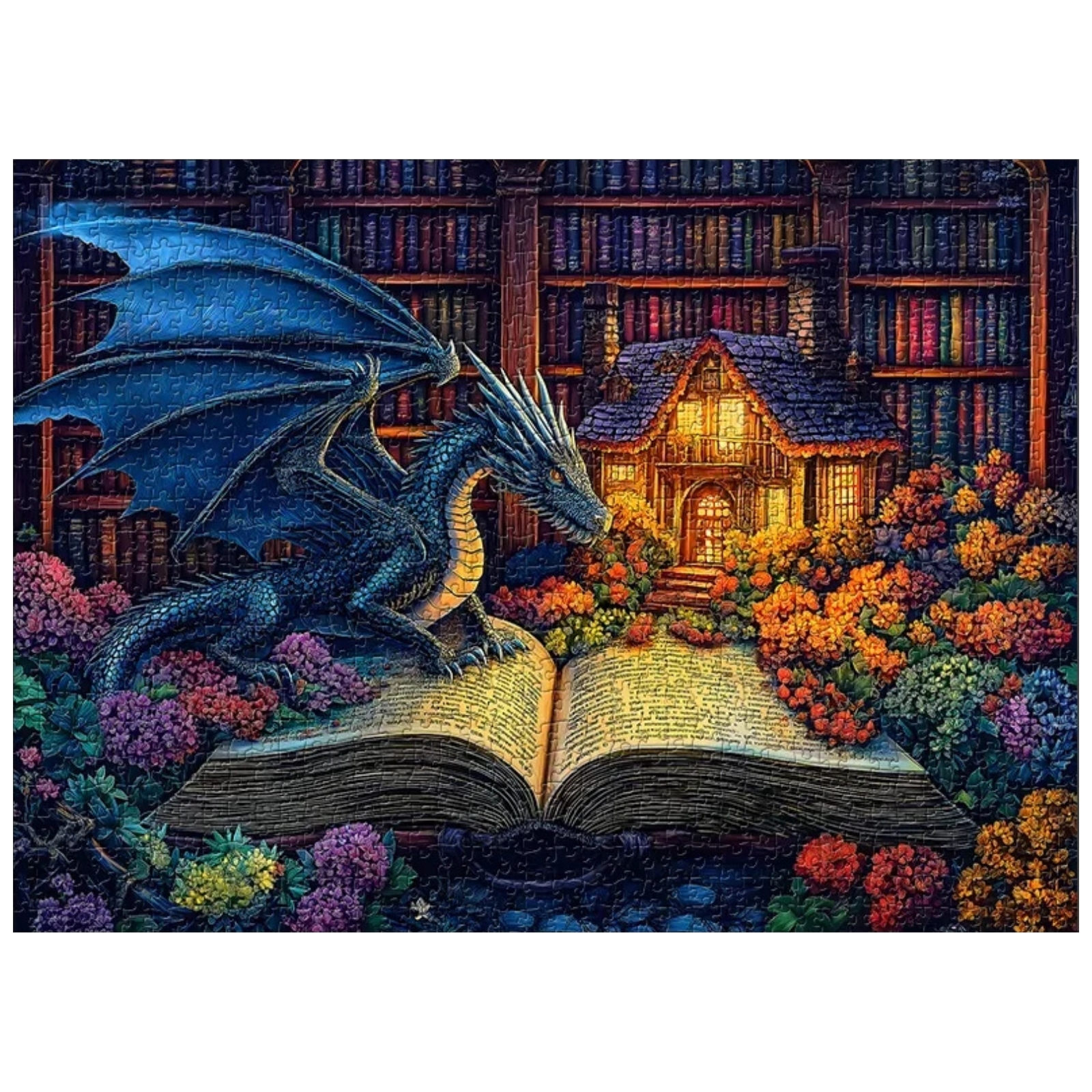 Enchanted Book Dragon 1000 Piece Jigsaw Puzzle for Adults