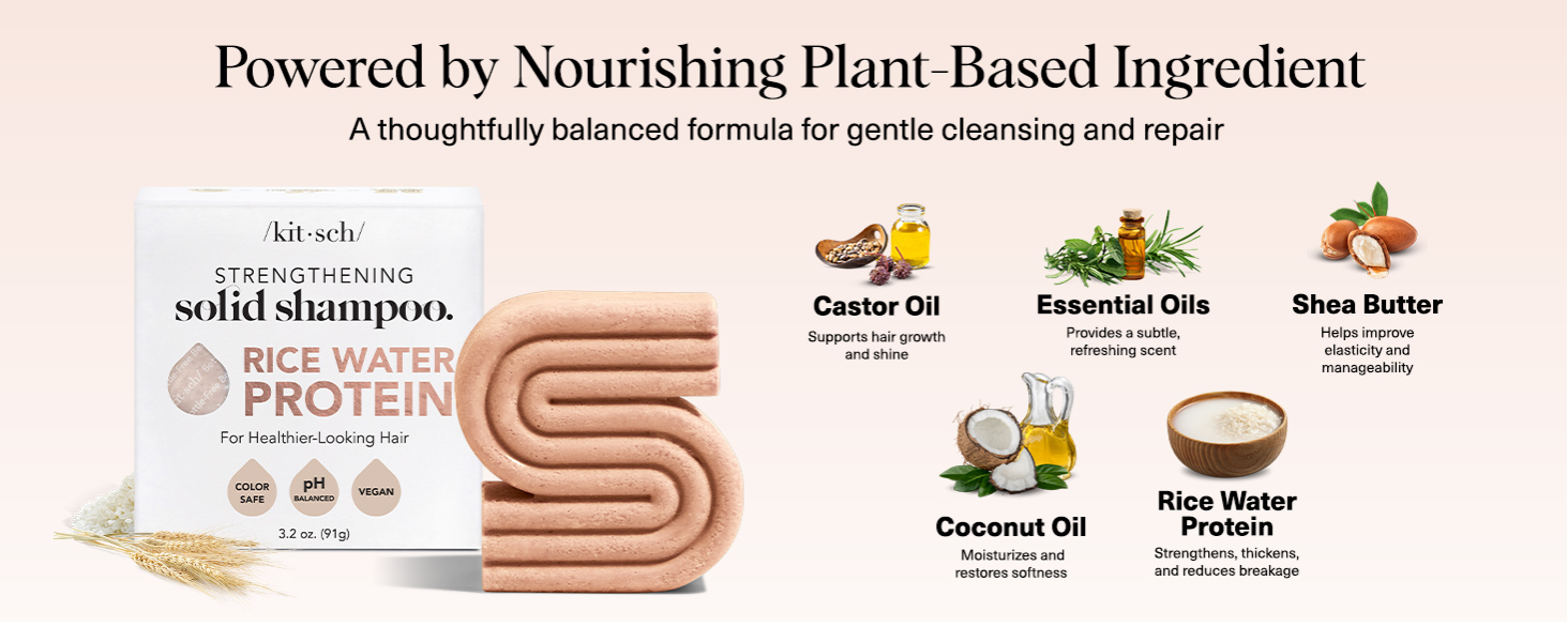 Kitsch Rice Water Shampoo Bar For Hair Growth