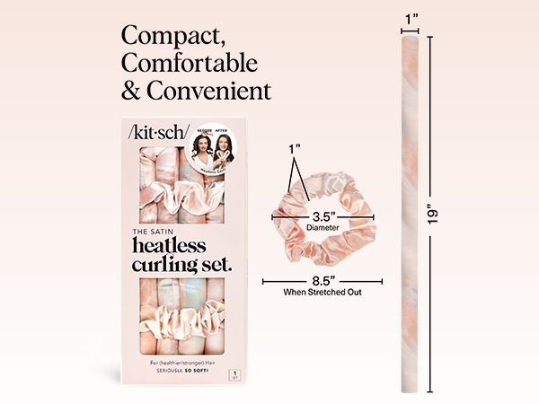 Kitsch Satin Heatless Curling Set - Sunset Tie Dye