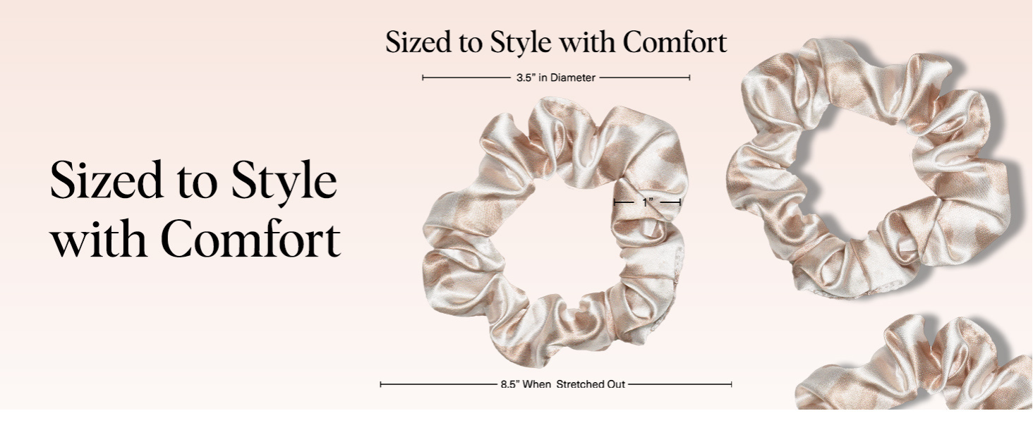 Kitsch Satin Scrunchies for Women - Softer Than Silk Scrunchies | Hair Ties No Damage for Frizz-Free Sleep | Ideal Gifts for Women, Assorted, 5pcs