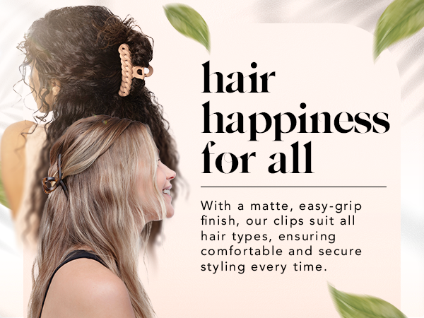 Kitsch Medium Hair Clips for Women, Strong Hold, Recycled Plastic Claw Clips for Thick Hair | Great for Updo, Half Up Hairstyle | Ideal Gifts for Women - 2pcs, Black and Tort