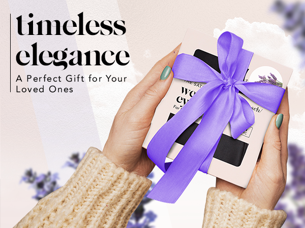 Kitsch Weighted Satin Sleep Mask - Weighted Eye Masks for Sleep and Travel - Lavender Sleeping Mask for Women and Men - Light Blocking, Adjustable Strap, Ultra-Soft (116g)