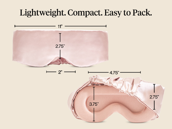 Kitsch Contour Pillow Eye Mask &ndash; Softer Than Silk Eye Masks for Sleep, Blindfold Sleep Masks for Women & Men, No Eye Pressure, Lightweight, Eye Care, Travel Essentials - Blush