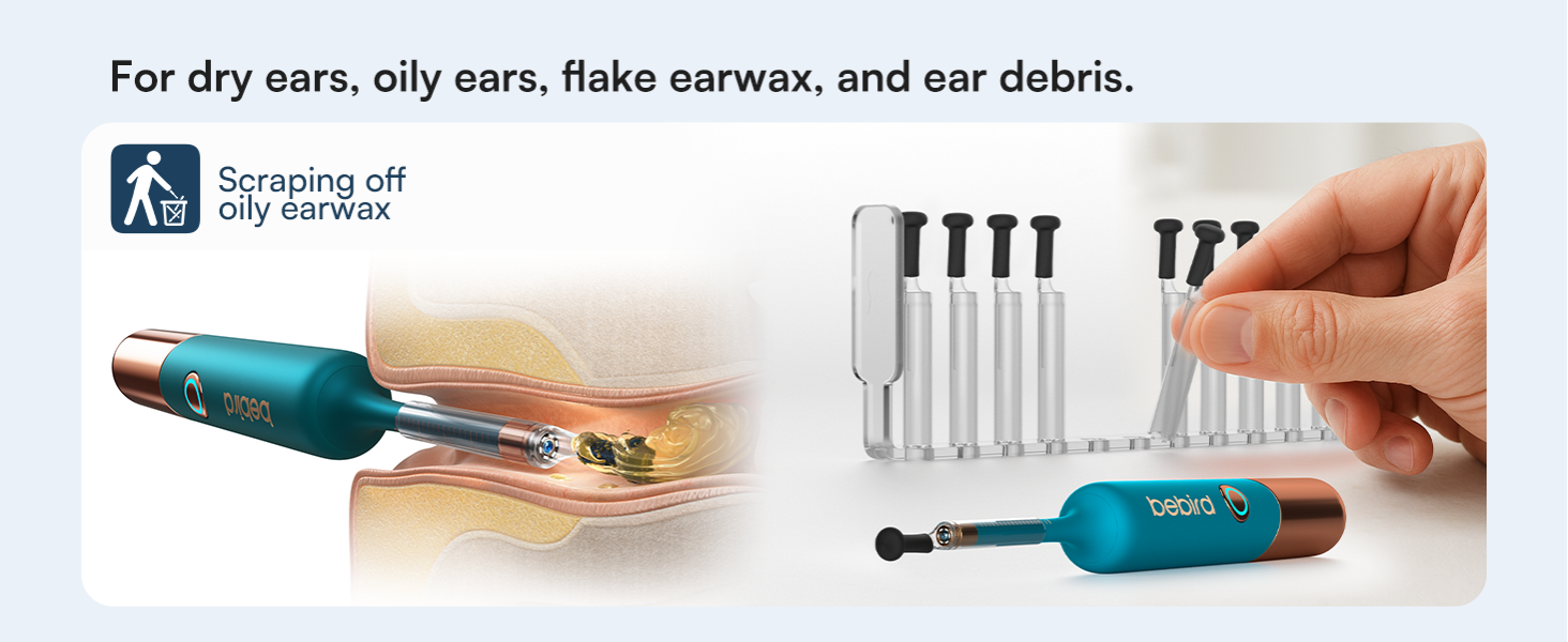Bebird Earsight Ultra Ear Wax Removal Tool Camera, Ear Cleaner with Flexible Ear Camera Otoscope, Painless Visual Ear Pick Tweezers, Visual Scope Earwax Cleaning Dropper, Ear Cleaning Kit for Family