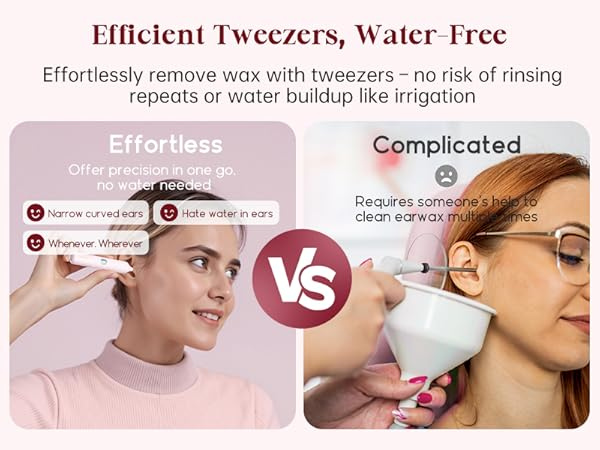 Bebird EarSight Plus Pink Ear Wax Removal Tool Camera, Ear Cleaning Kit with Flexible Visual Ear Camera Otoscope, Portable Wireless Painless Ear Cleaner with Earwax Remover Tweezers for Adults, Kids, Pets