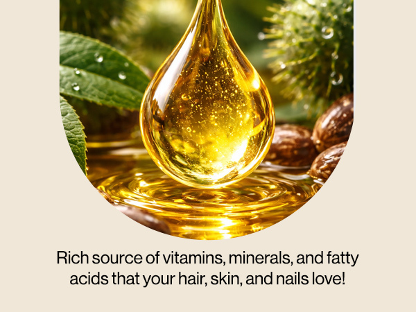 Kitsch Organic Castor Oil for Hair Growth - 100% Pure Castor Oil, Organic Cold Pressed Unrefined Glass Bottle for Face, Skin, Lashes, Brows, Scalp, Nails & Belly Button | Ideal Gifts for Women - 60 mL