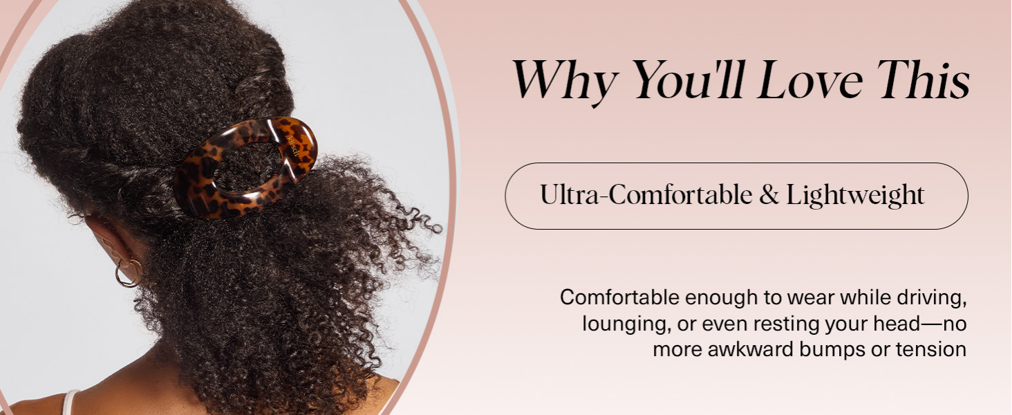 Kitsch Medium Flat Claw Clips for Women - Stylish Flat Hair Clips, Strong Hold for Thick & Fine Hair | Non-Slip for Secure, Comfortable All-Day Wear | Ideal Gifts for Women - Tortoise Design