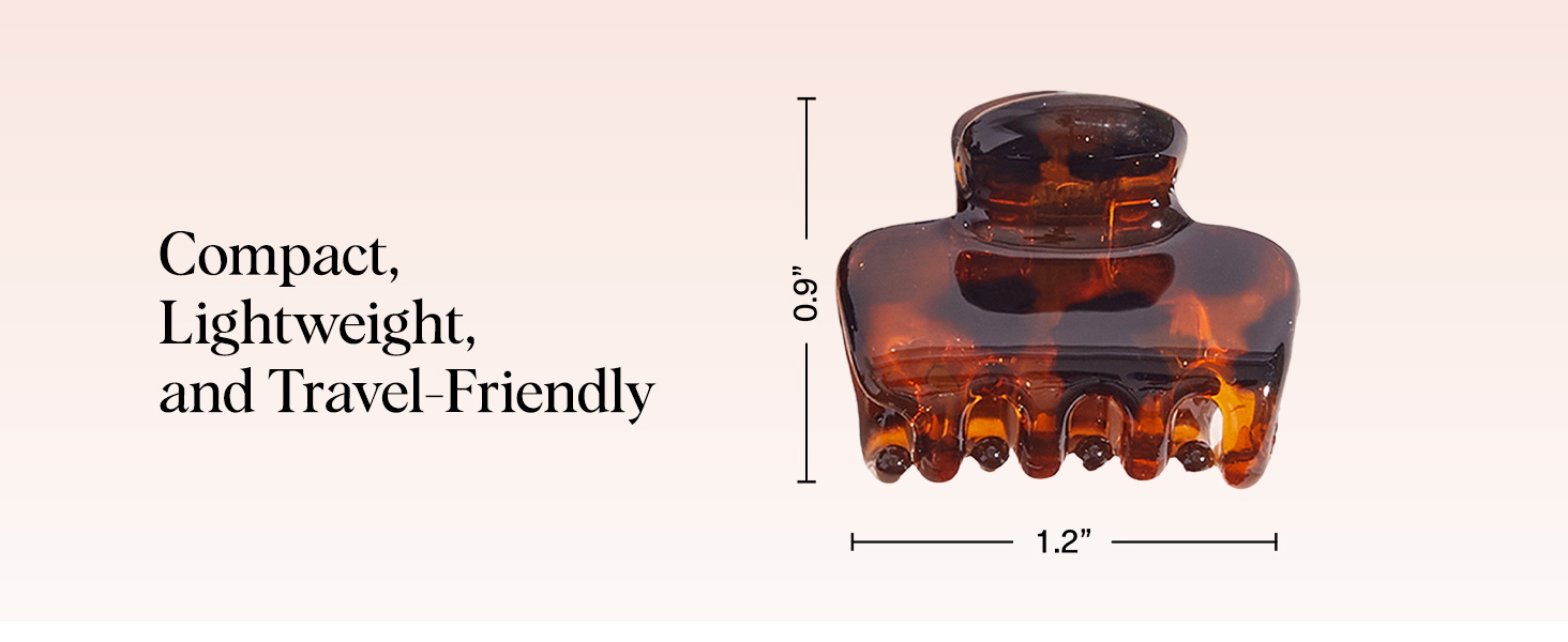 Kitsch Small Hair Clips for Women - Stays In Place Without Pulling or Snagging | Durable Plastic, Sturdy Small Claw Clips | Ideal Gifts for Women - Black & Tortoise, 6 Pcs