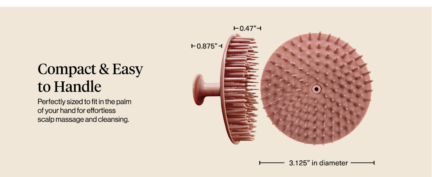 Kitsch Scalp Massager for Hair Care - Scalp Scrubber, Shampoo Brush & Exfoliator for Scalps- Hair Scrubber for Relaxing Bath - Terracotta