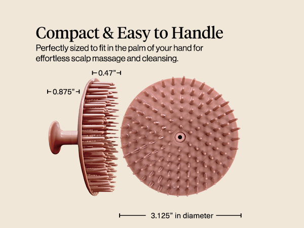 Kitsch Scalp Massager for Hair Care - Scalp Scrubber, Shampoo Brush & Exfoliator for Scalps- Hair Scrubber for Relaxing Bath - Terracotta