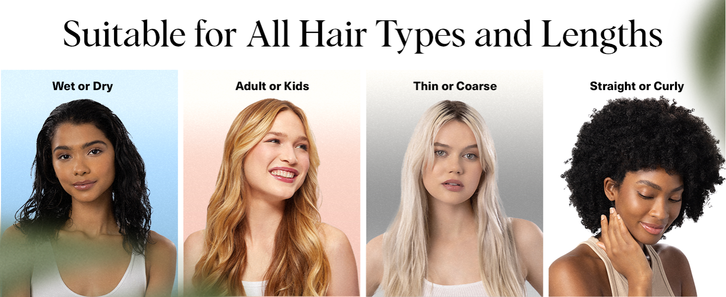 Kitsch Detangler Brush &ndash; Gentle Curly Hair Brush with Flexible Bristles for All Hair Types - Wet or Dry | Detangling Hair Brushes for Women & Men, Hairbrush for Adults & Kids - Terracotta