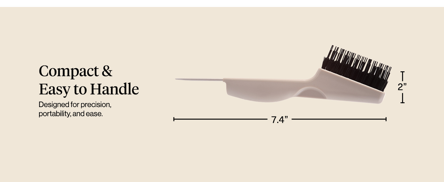 Kitsch Hair Brush Cleaner Tool | Double-Sided 2-in-1 Brush Cleaner for Hair Brushes & Combs | Eco-Friendly Cleaning Tool with Pick & Bristles, Perfect Gifts for Women | Hair Stylist Essentials