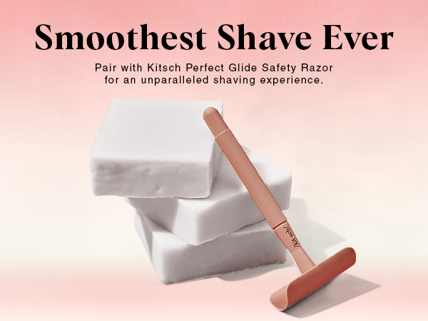 Kitsch Shaving Soap for Women - Hydrating Shave Butter & Shave Soap Bar - Nourishing Bar Soap for Smooth, Irritation-Free Shave &ndash; Paraben, Silicone & Sulfate-Free - Vegan, Made in USA  - 113g