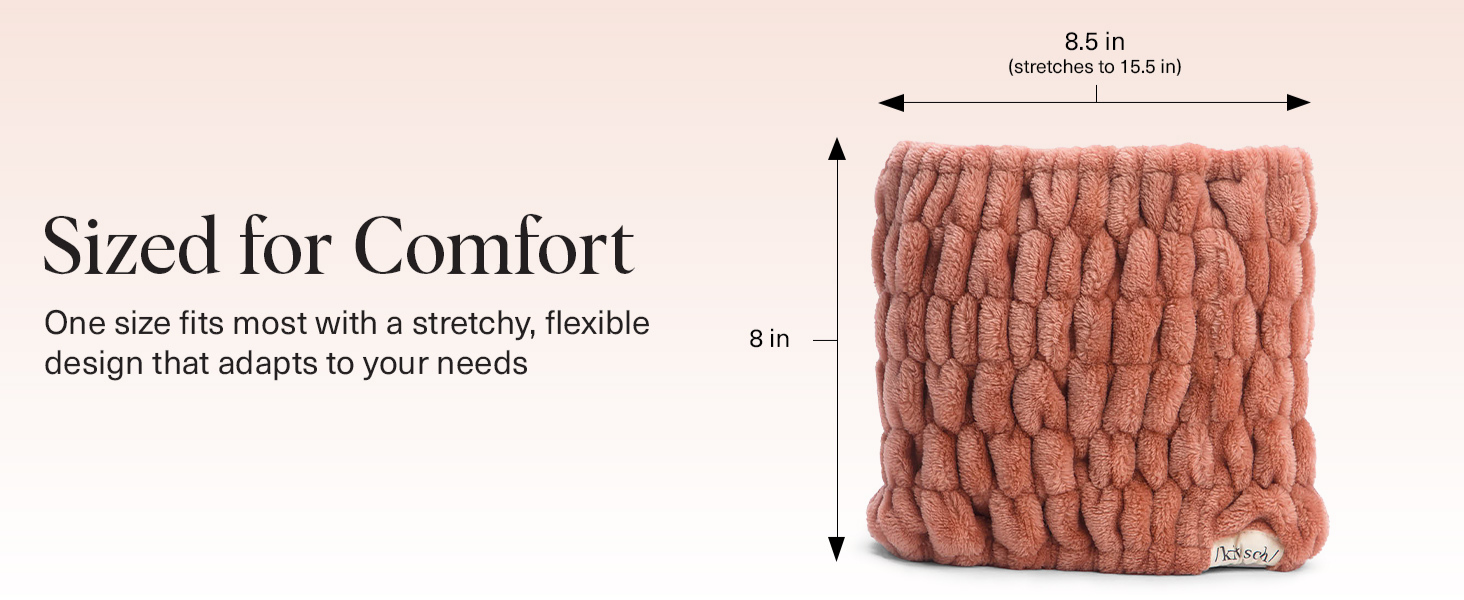 Kitsch Spa Headband - Extra Wide Makeup Headband for Washing Face | Multi Purpose Skincare Headbands | Facial Headband & Hair Band For Washing Face | Face Wash Headbands for Women Makeup (DustyRose)