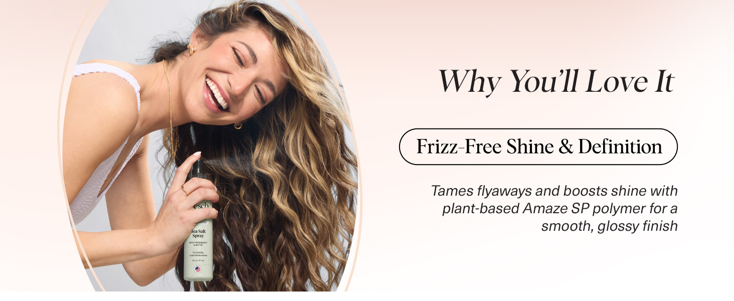 Kitsch Sea Salt Spray for Men and Women | Hair Spray with Rosemary, Biotin, Magnesium &ndash; Hair Texturizer for Natural Curls and Beach Waves | Ideal Gifts for Women, 177 mL