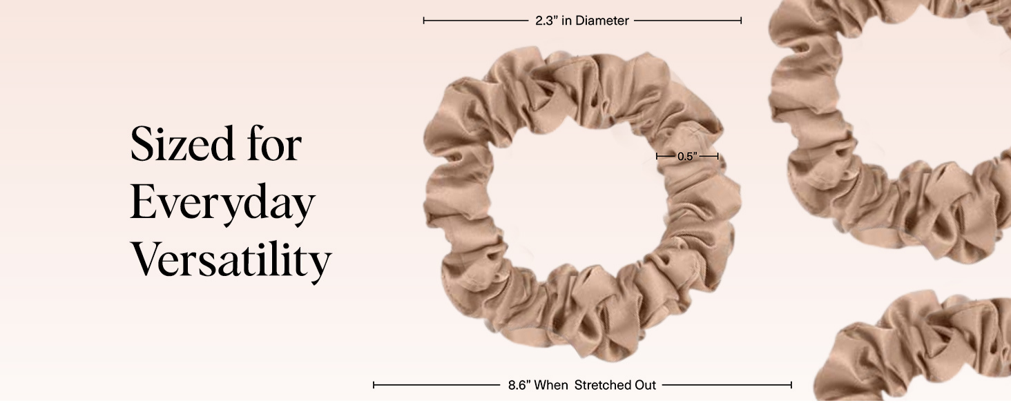 Kitsch Ultra-Petite Satin Scrunchies for Women - No Crease, Frizz-Free Sleep | Softer Than Silk Scrunchies Gentle On Hair Scrunchies for All Hair Types | Stylish Hair Accessories - Eucalyptus, 6pcs