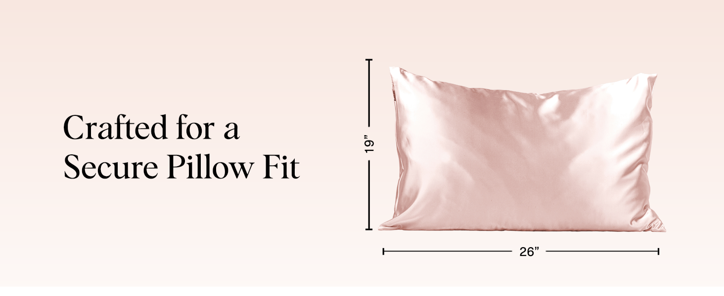 Kitsch Satin Pillowcase with Zipper for Hair & Skin - Softer Than Silk Pillow Cases, Smooth Cooling Satin Pillow Case, Wrinkle-Free, Machine Washable - Pillow Cases Standard Size (66x48 cm) - Blush