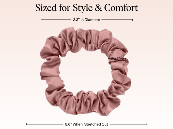 Kitsch Satin Scrunchies for Women - No Crease Hair Ties for Girls | Scrunchies For All Hair Types and Textures, Perfect for Day or Night | Ideal Gifts for Women - 6 Pcs, Terracotta