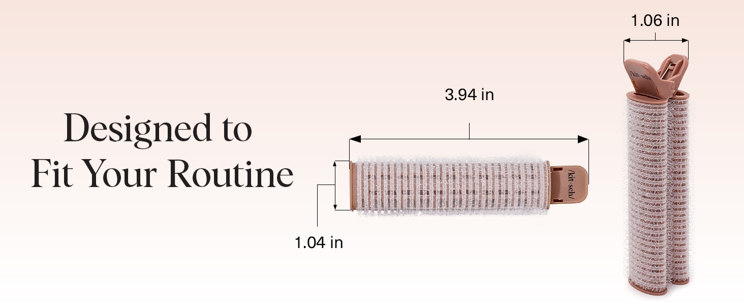 Kitsch Volumizing Hair Clips for Women - Hair Rollers for Volume & Curls - Volumizing Hair Products, Hair Roller Clips for Effortless Curls That Last - 2pc, Terracotta