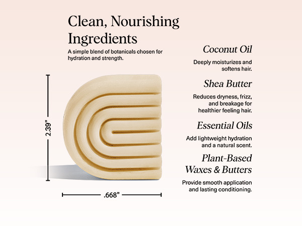 Kitsch Coconut Oil Conditioner Bar - Hair Conditioner For Women and Men - Deep Moisturizing, Nourishes, Hydrate & Soften Damaged Dry Hair - Silicone, Paraben & Sulfate Free - Made in USA