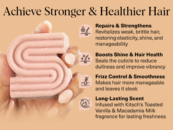 Kitsch Argan Oil Shampoo Bar for Hair Growth &ndash; Repairing Hair Shampoo for Women & Men &ndash; Strengthening & Moisturizing Hair Care &ndash; Paraben, Phthalates, Silicone & Sulfate Free - Made in USA