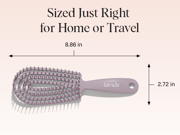 Kitsch Hair Brush Detangler &ndash; Flexi Flow Hair Brush for Women, Men & Kids | Detangling Brushes for Curly Hair with Bendable Frame, Bounce Curl Defining Brush for Wet or Dry Strands - Soft Violet