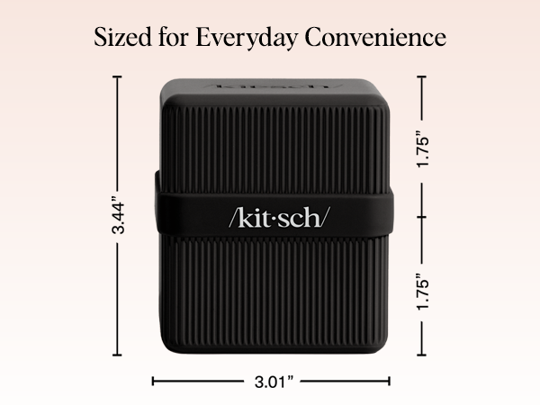 Kitsch 2-Compartment Travel Soap Case – Bar Soap Holder & Organizer, Travel Case for Bars – TSA-Approved – Lightweight, Durable, Leak-Proof, Made from Recycled Plastic – Black