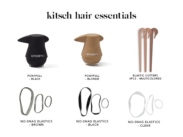 Kitsch PONYFULL Hair Volumizer Tool - Adds Lift and Style To Your Ponytail | Hair Bun Maker for Women | Ponytail Volumizer, Includes 3 No Snag Elastic Ties | Ideal Gifts for Women - (Blonde)