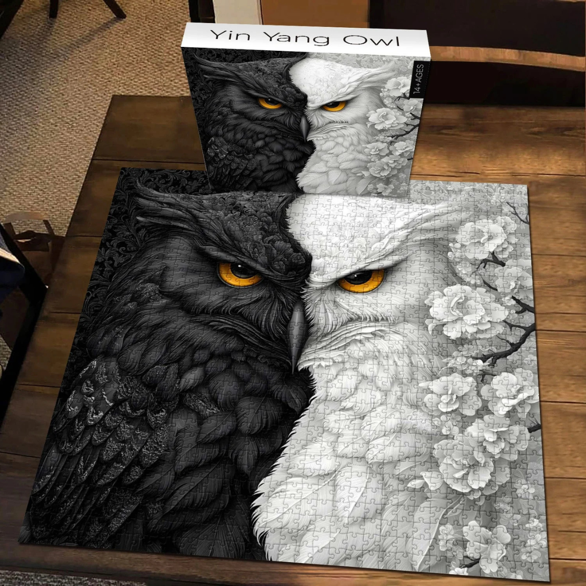 Yin Yang Owl Jigsaw Puzzle 1000 Pieces