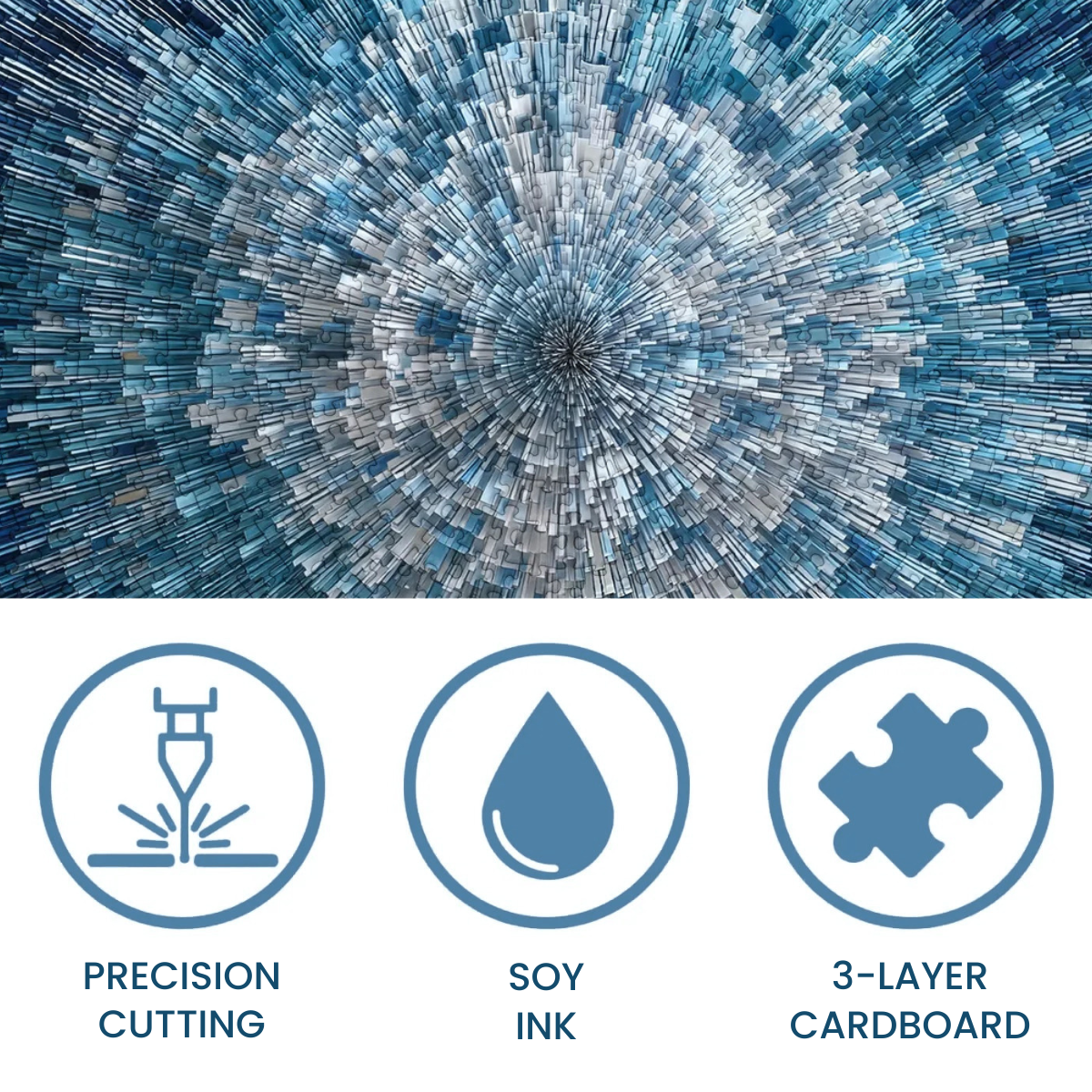 Burst of Blue Jigsaw Puzzle 1000 Pieces