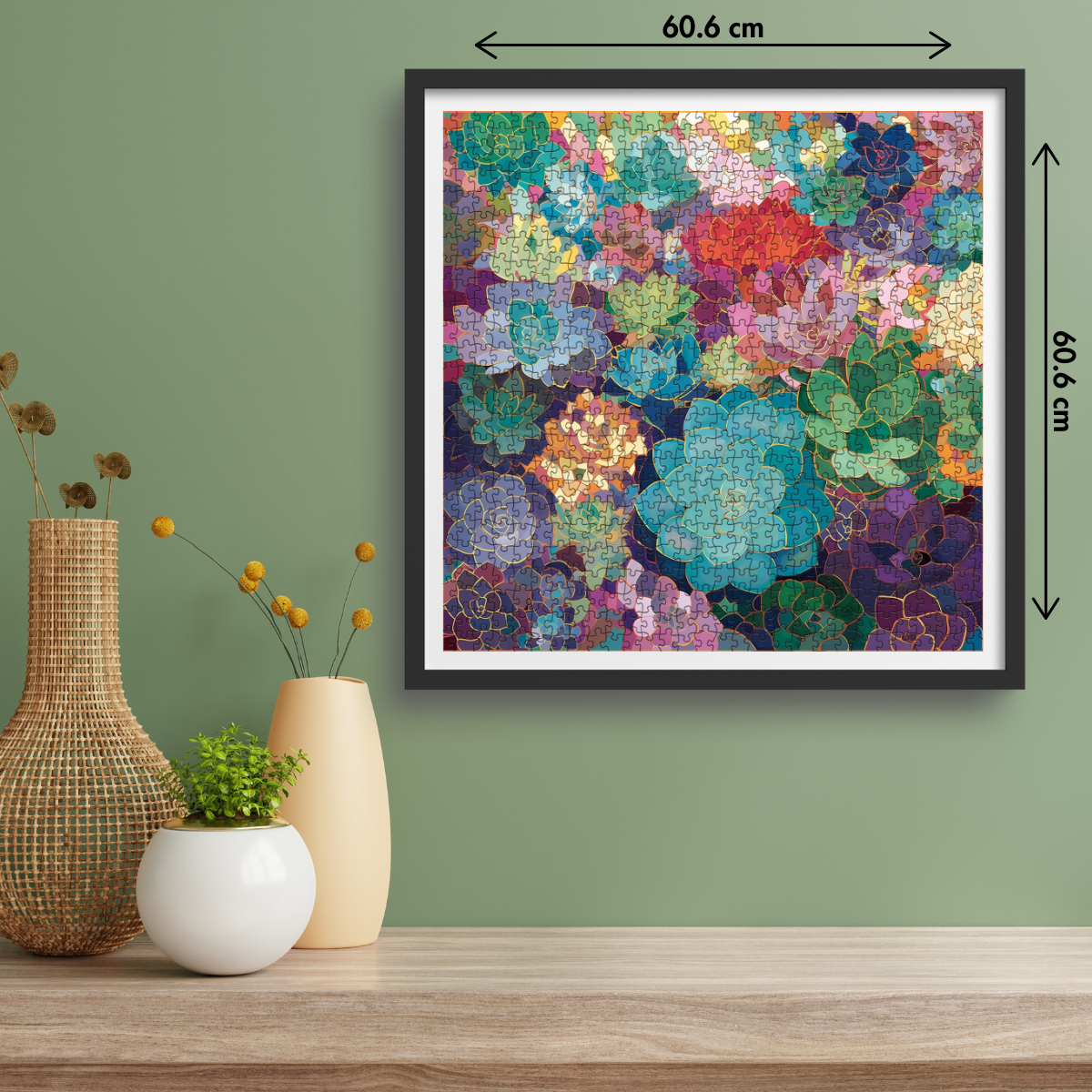 Succulent Mosaic Jigsaw Puzzle 1000 Pieces