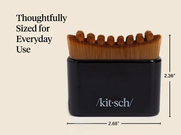 Kitsch Lymphatic Contour Face Brush - Facial Massage Brushes - Black | Hypoallergenic Bristles, Depuffing & Encourage Circulation