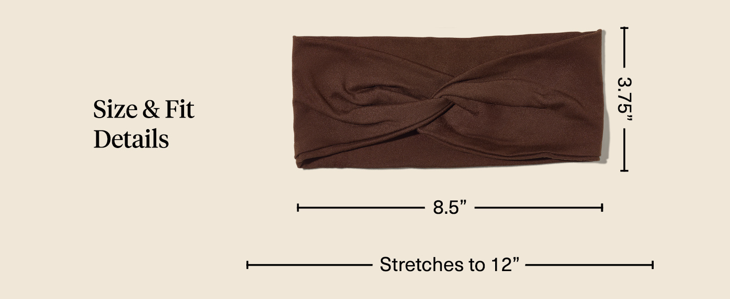 Kitsch Wide Headbands for Women Non Slip - Rosewood, 2pcs - Running Headbands for Girls, Ideal for Working Out, Yoga, Gym, or Lounging – Stretchy Head Bands – Fashion Hair Accessories