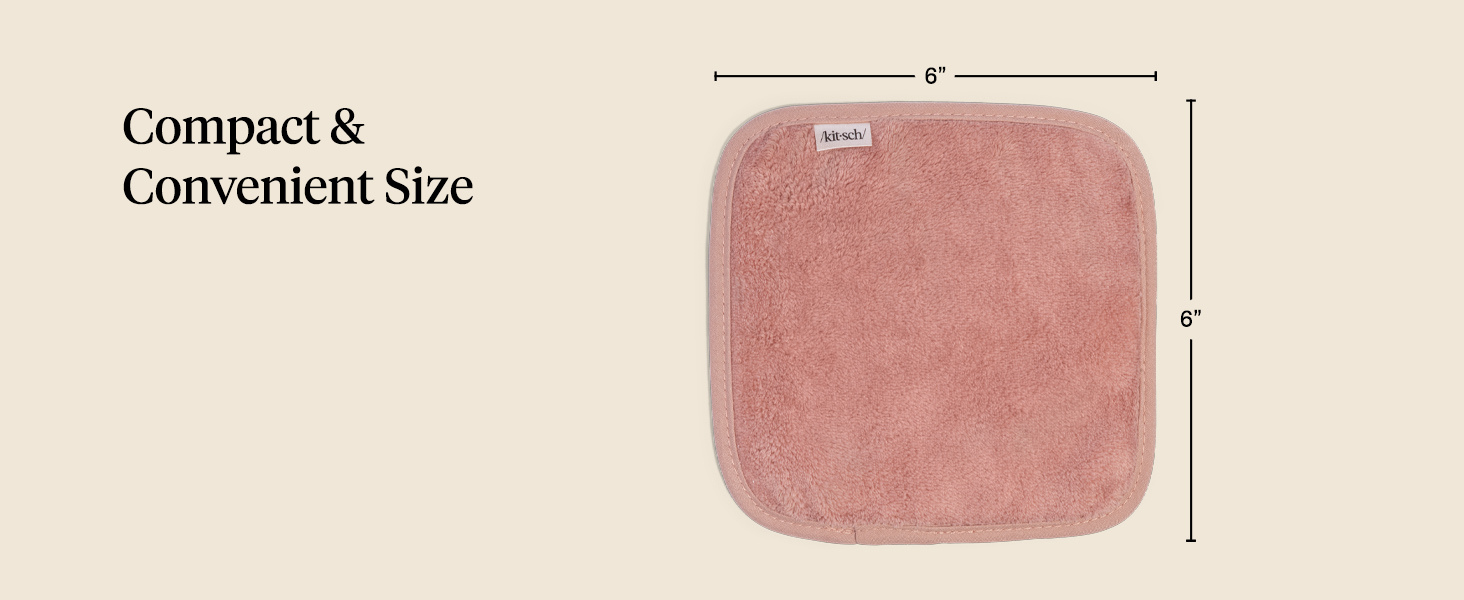 Kitsch Microfiber Face Towels 3pc Set | Clean Towels for Face - Terracotta, Reusable Microfiber Face Cloth for Daily Use, Facial Towel, Gentle Cleanse Face Wipes Alternative, Absorbent Quick Dry Cloths