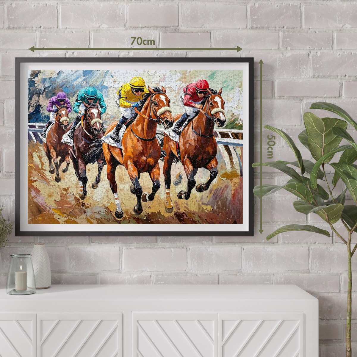 Race Horses Art Jigsaw Puzzle 1000 Pieces