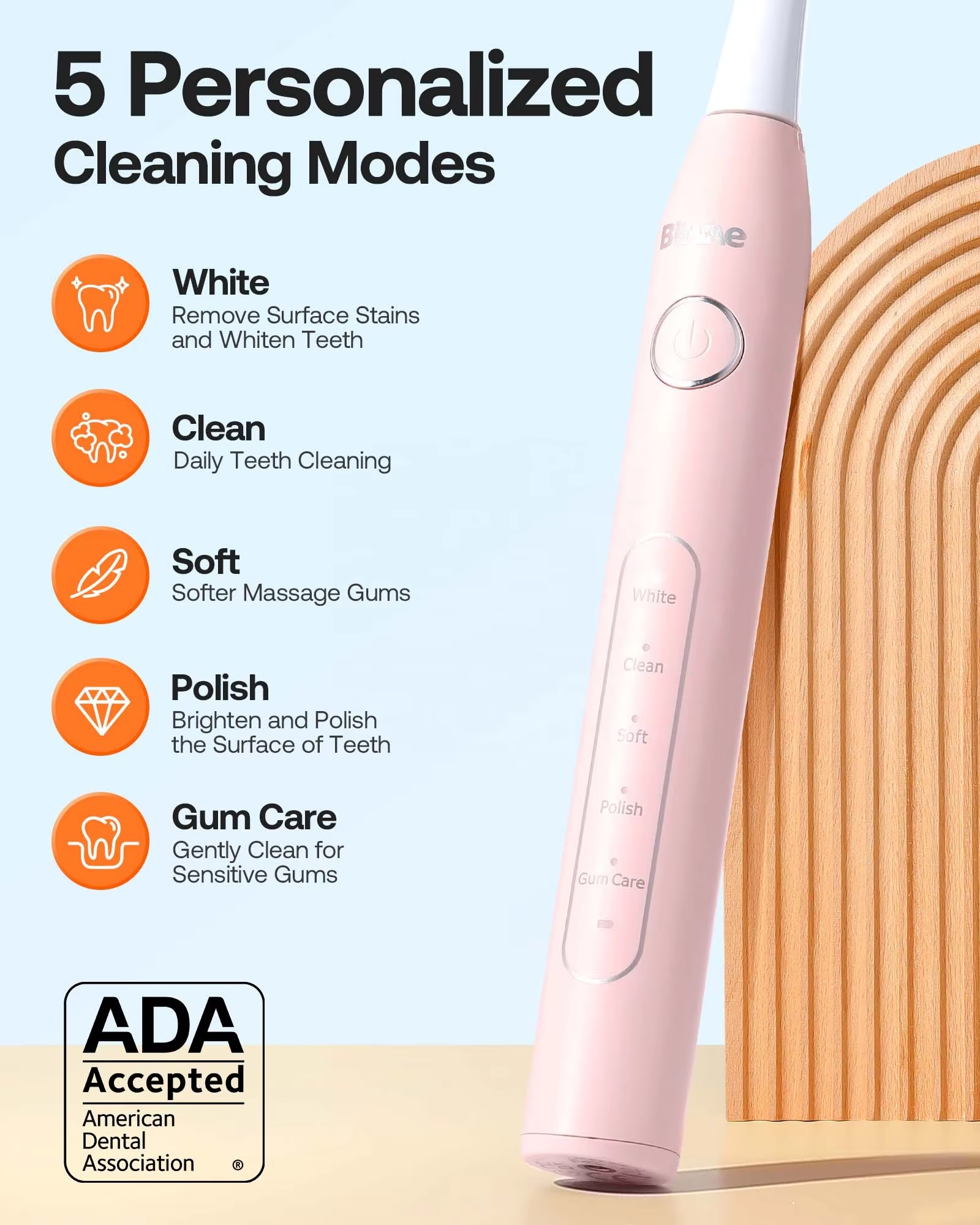Electric toothbrush Bitvae D2 offer 5 Cleaning Modes