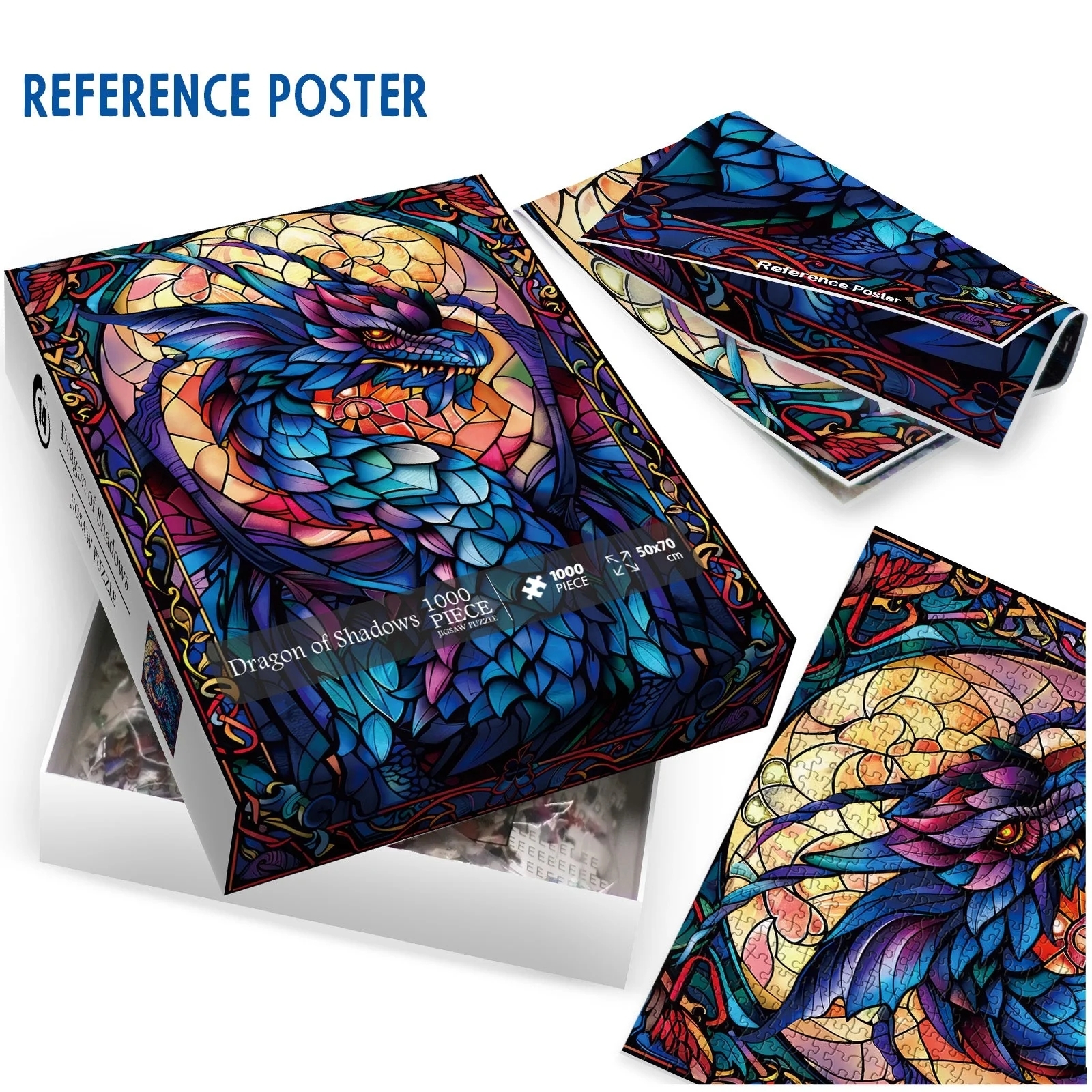 Your puzzle comes beautifully packaged in an elegant box, making it perfect for gifting.    Inside, you'll find an ultra-high-definition poster of the completed puzzle to assist you as you piece together this work of art.    The completed puzzle measures 70x50cm, offering a substantial and impressive display.